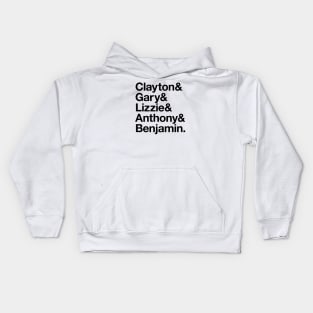 Gears Of War Helvetica Light: Clayton Gary Lizzie Anthony Benjamin Kids Hoodie